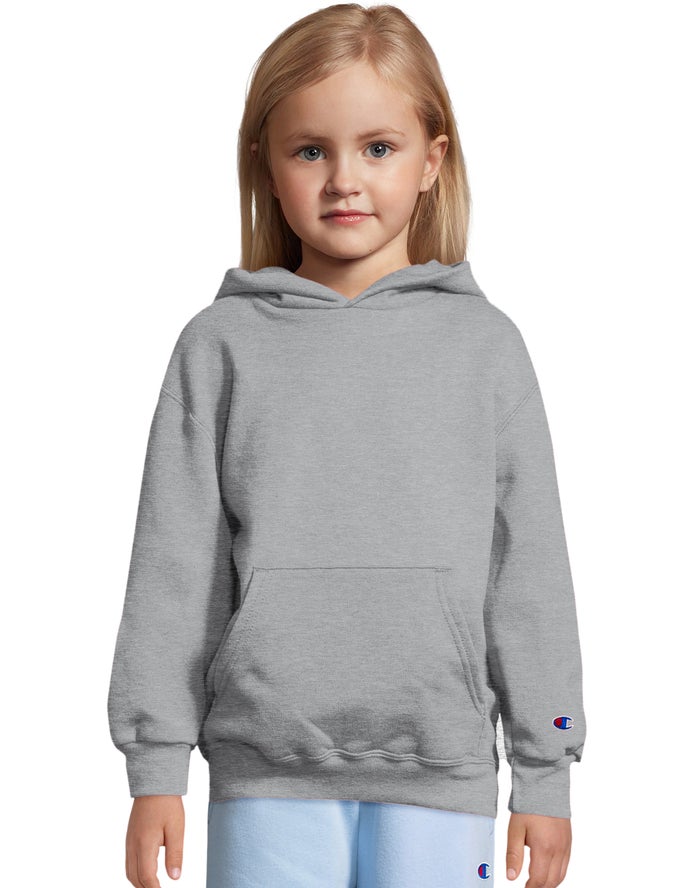 Sudadera Con Capucha Champion Niña - Double Dry Fleece Pullover ( Gris ) 9614832-BQ